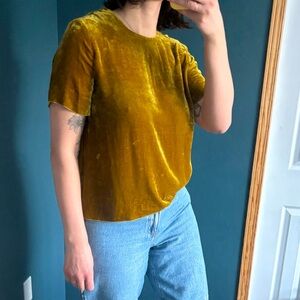 COS Oversized Velvet T-Shirt